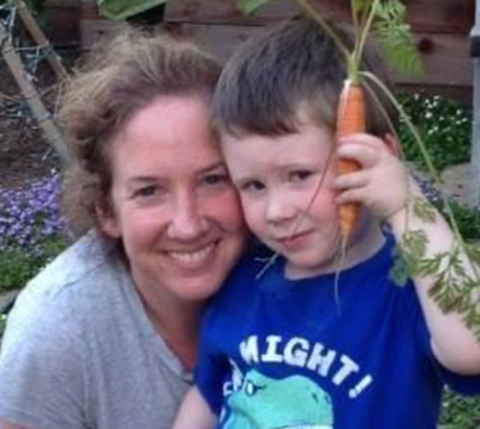 Ingrid Rulifson and her son