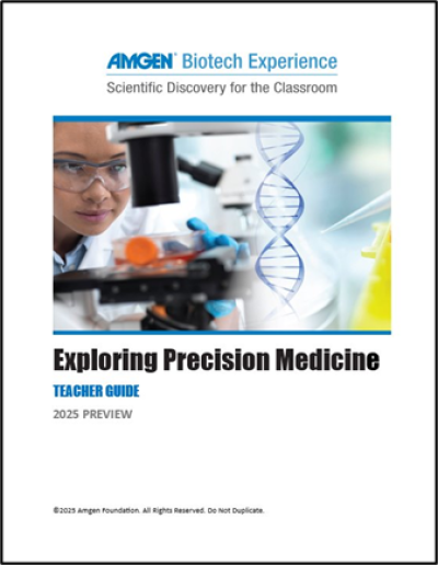 cover of the Exploring Precision Medicine module teacher guide