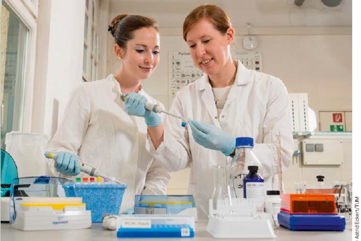 ABE staff working in lab